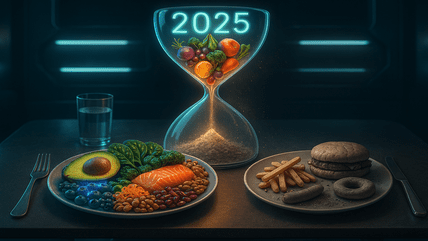 Whole foods nourishing DNA while processed junk food accelerates aging